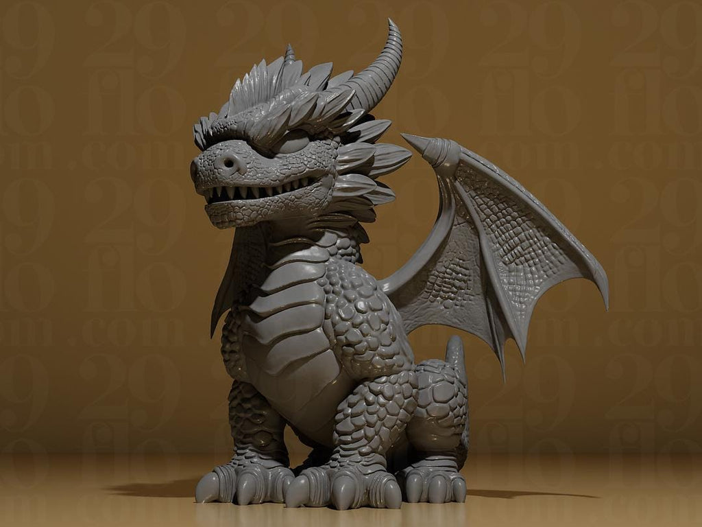 Drachen Figur Exklusiv | Cute Dragon Statue | Fantasy Deko | Mythical Creature | Gamer Geschenk | Dungeons Decor