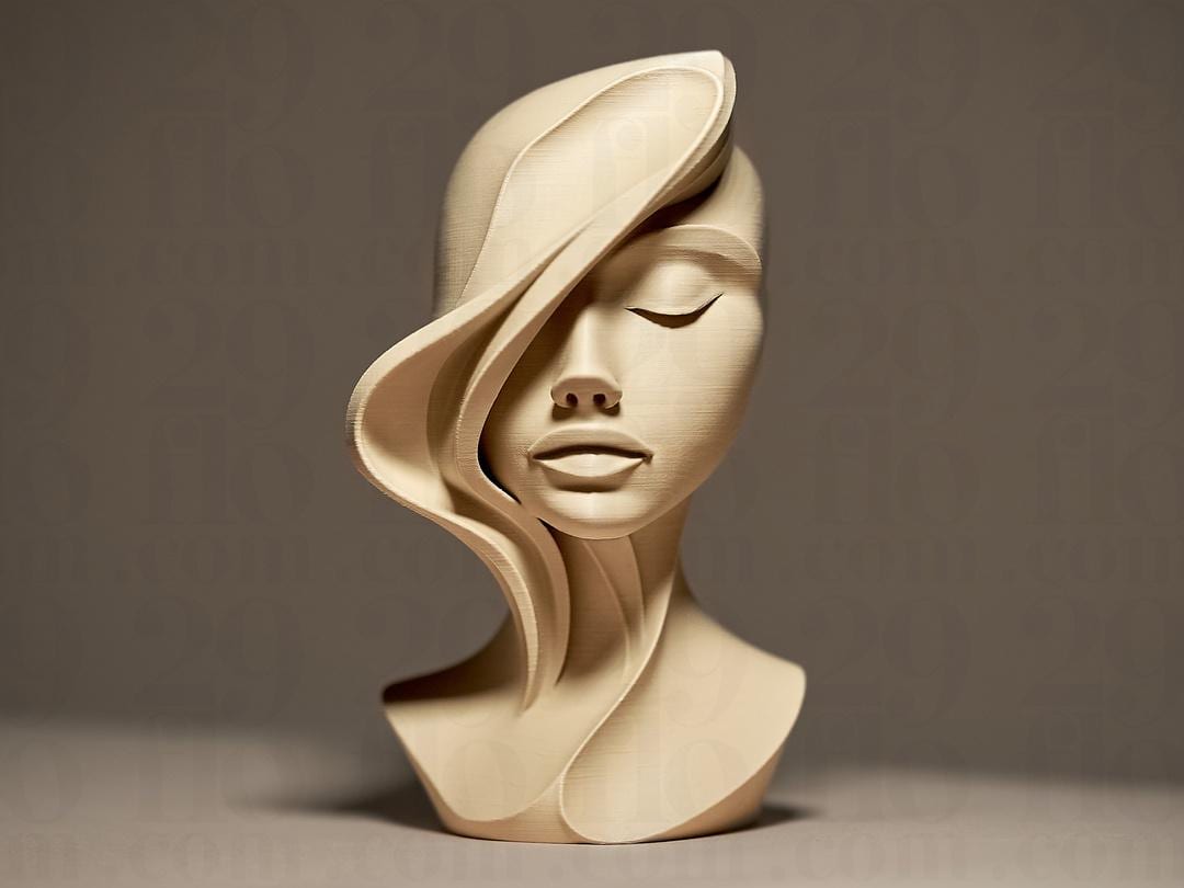 Abstrakte Frauen Gesicht Skulptur | Modern Art Woman Bust | Minimalist Face Statue | Wohnzimmer Deko | Elegant Home Accent