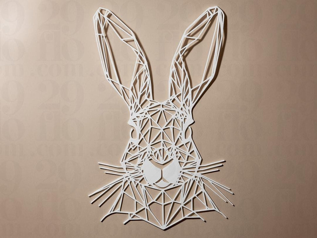 Geometrischer Osterhase Wanddeko | Geometric Bunny Wall Art | Modern Easter Decoration | Minimalist Rabbit Sign | Spring Decor