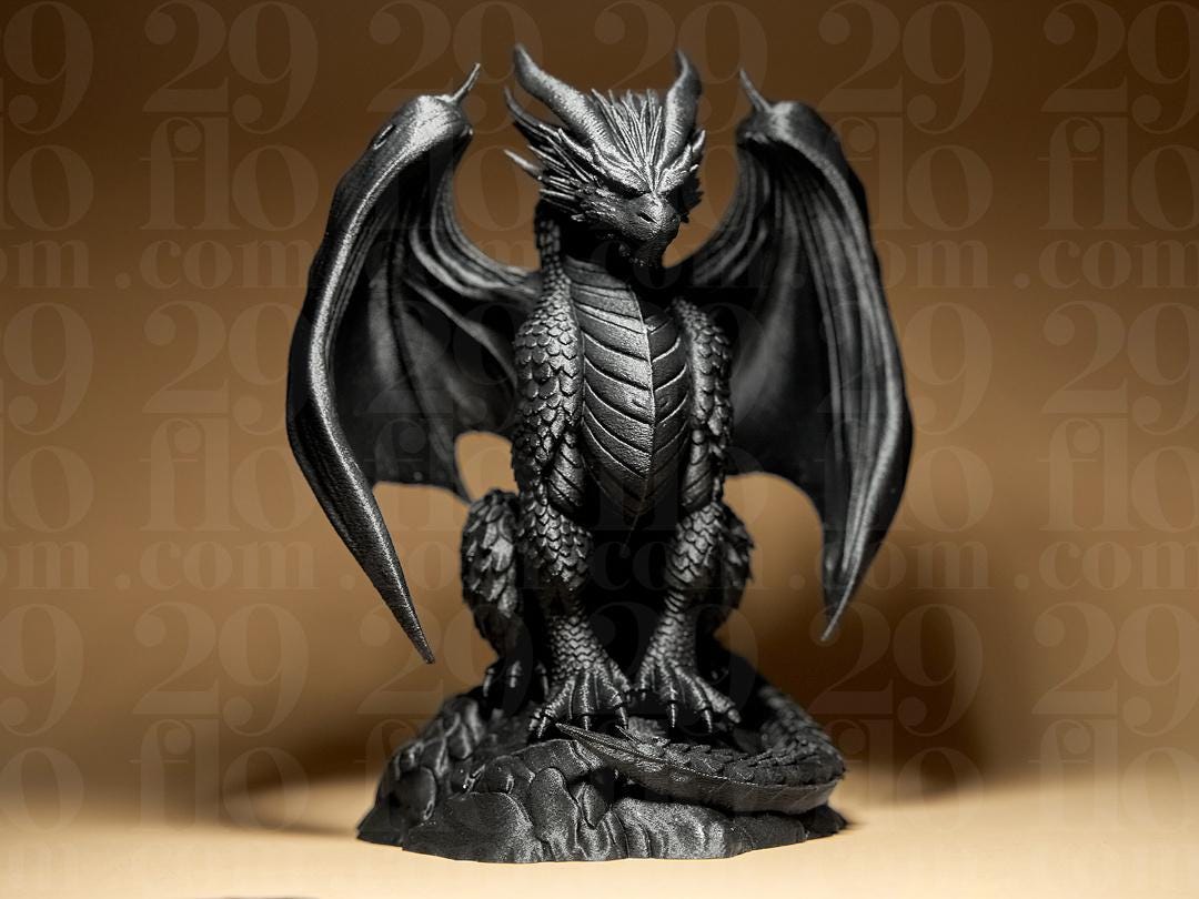 Majestätische Drachen Skulptur | Majestic Dragon Statue | Fantasy Deko | Dungeons Guardian | Mythical Creature | Bronze Art | Gamer Gift Fehn-factory.de