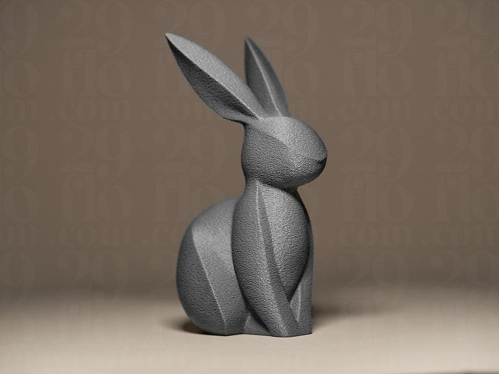 Elegante Hasen Figur | Minimalist Bunny Statue | Grey Easter Decor | Modern Spring Decoration | Rabbit Sculpture | Scandi Home Art Fehn-factory.de