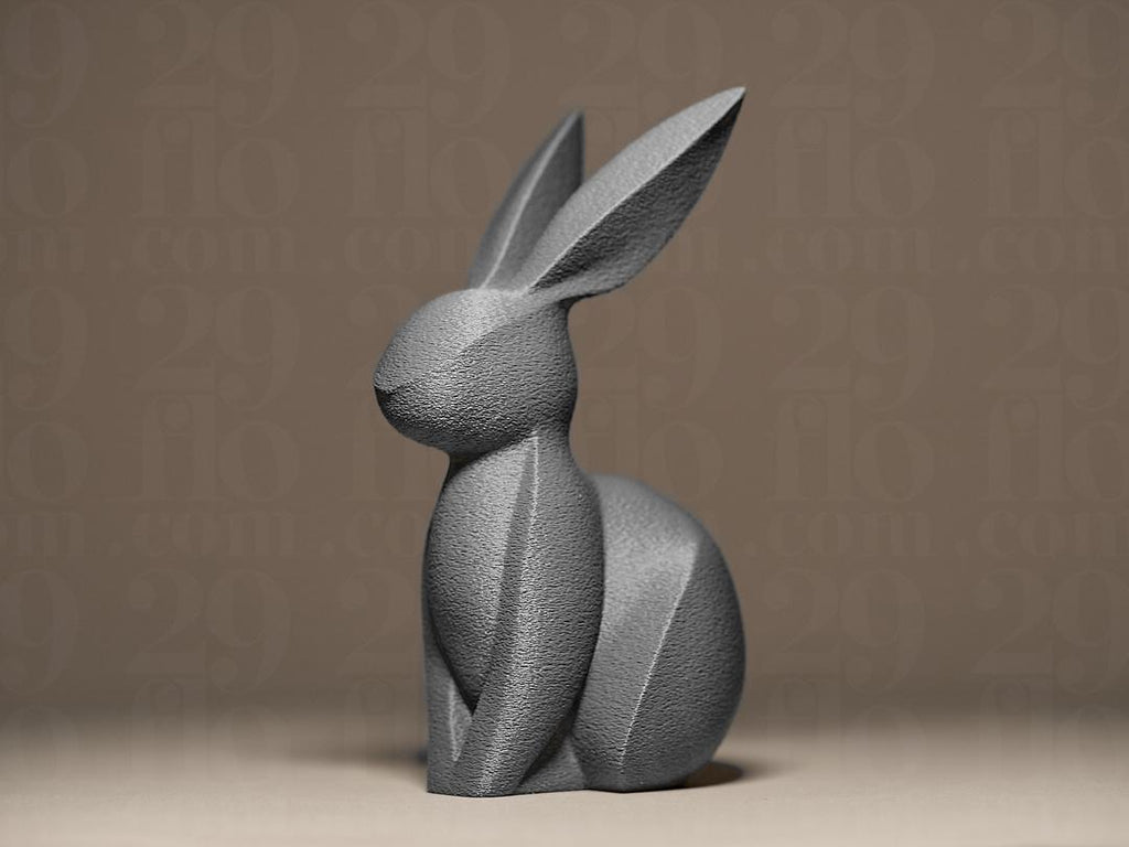 Elegante Hasen Figur | Minimalist Bunny Statue | Grey Easter Decor | Modern Spring Decoration | Rabbit Sculpture | Scandi Home Art Fehn-factory.de
