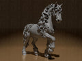 Florale Pferde Skulptur | Baroque Horse Statue | Equestrian Decor | Hengst Figur | Ornament Tierfigur | Reitsport Geschenk Fehn-factory.de
