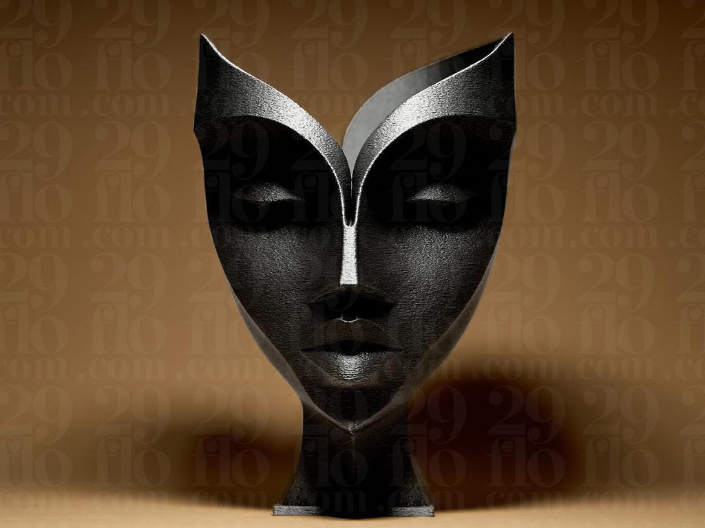 Abstrakte Frau Gesicht Vase | Abstract Woman Head Planter | Make-up Pinselhalter | Desk Organizer | Modern Art Decor | Stiftehalter Fehn-factory.de