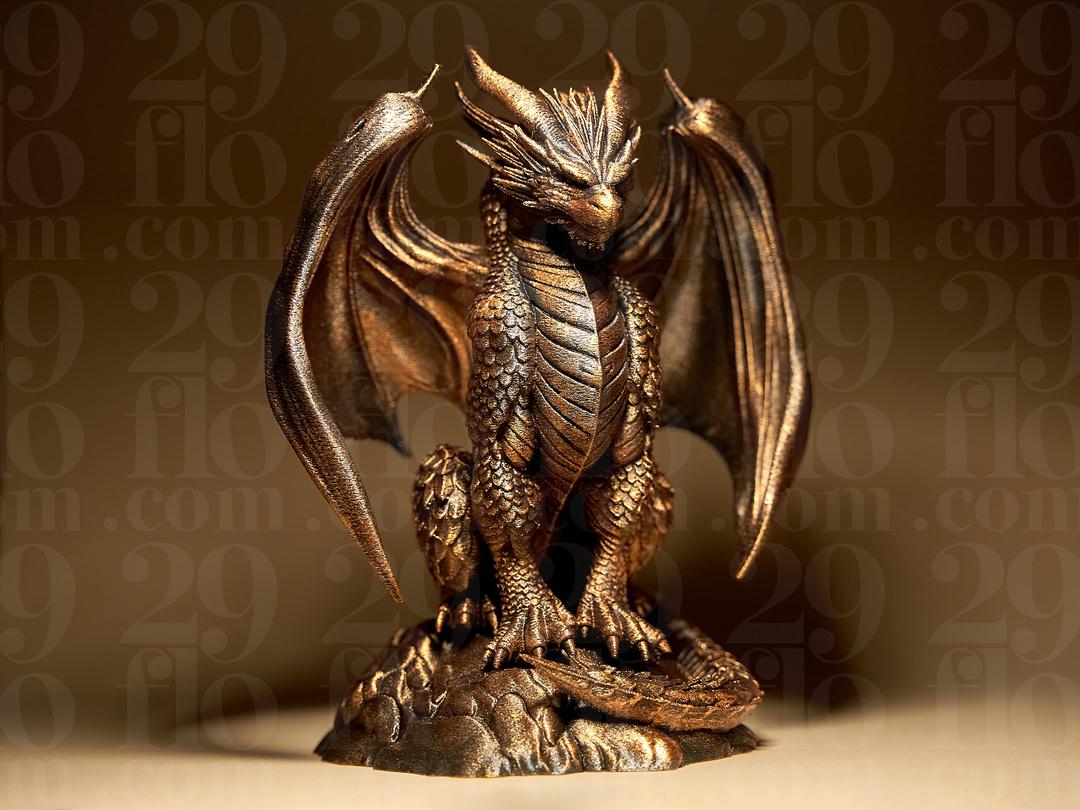 Majestätische Drachen Skulptur | Majestic Dragon Statue | Fantasy Deko | Dungeons Guardian | Mythical Creature | Bronze Art | Gamer Gift Fehn-factory.de