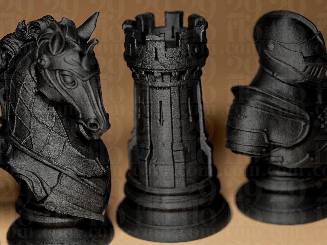 Mittelalter Schachfiguren Set | Medieval Stylized Chess Pieces | Custom Chess Set | King & Queen Busts | Strategy Board Game Fehn-factory.de