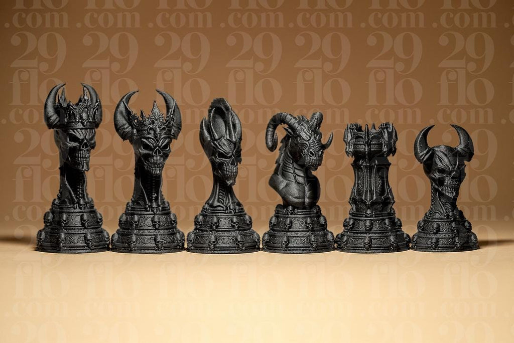 Engel vs Dämonen Schachfiguren | Angels vs Demons Chess Set | Fantasy Board Game | Gothic Chess Pieces | Good vs Evil | Custom Busts Fehn-factory.de