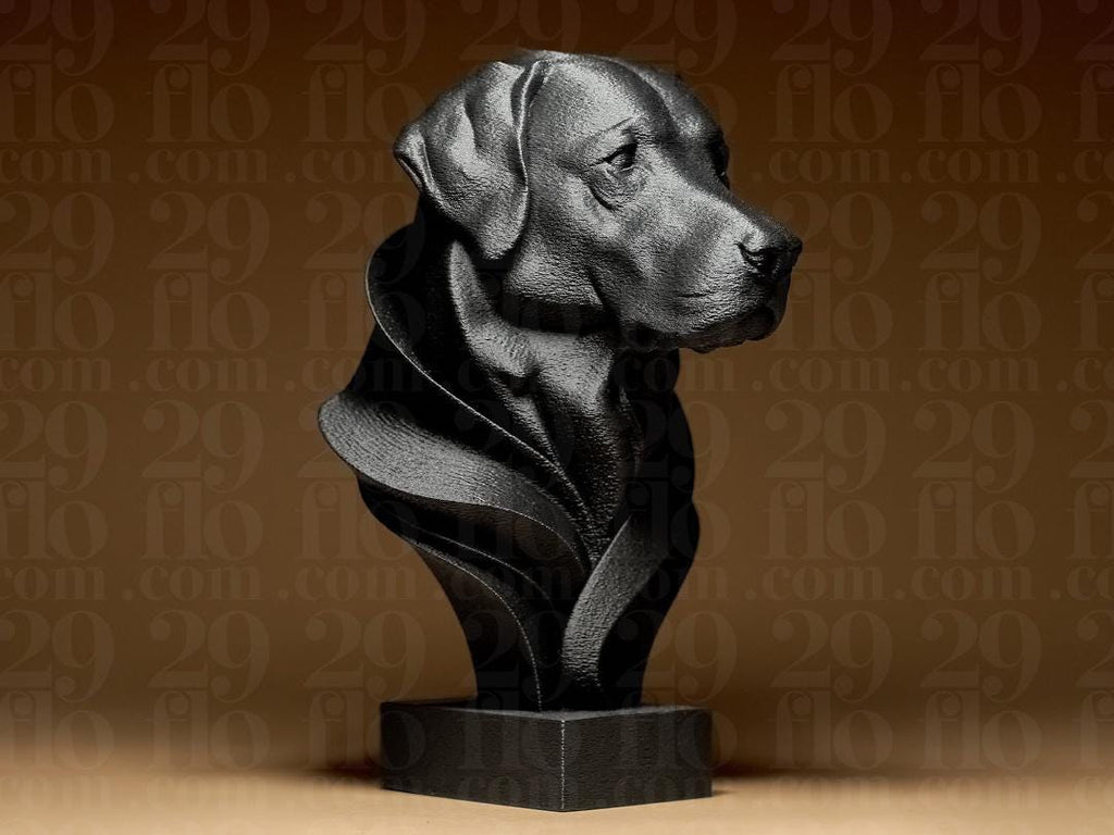 Moderne Labrador Büste | Modern Labrador Bust | Black Dog Statue | Pet Lover Gift | Elegant Animal Figurine | Hunde Deko | 3D Printed Art Fehn-factory.de