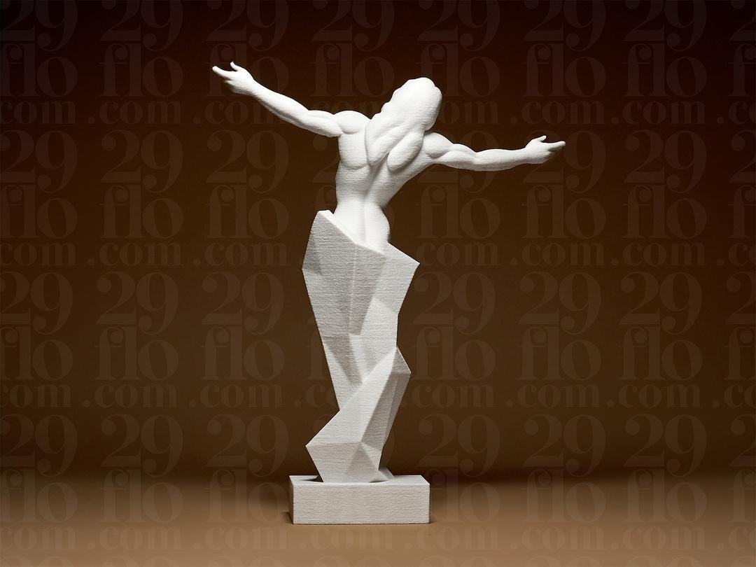 Jesus Statue Modern | Contemporary Christ Figure | Geometric Christian Decor | Religiöse Deko | Abstract Savior Sculpture | Easter Gift Fehn-factory.de