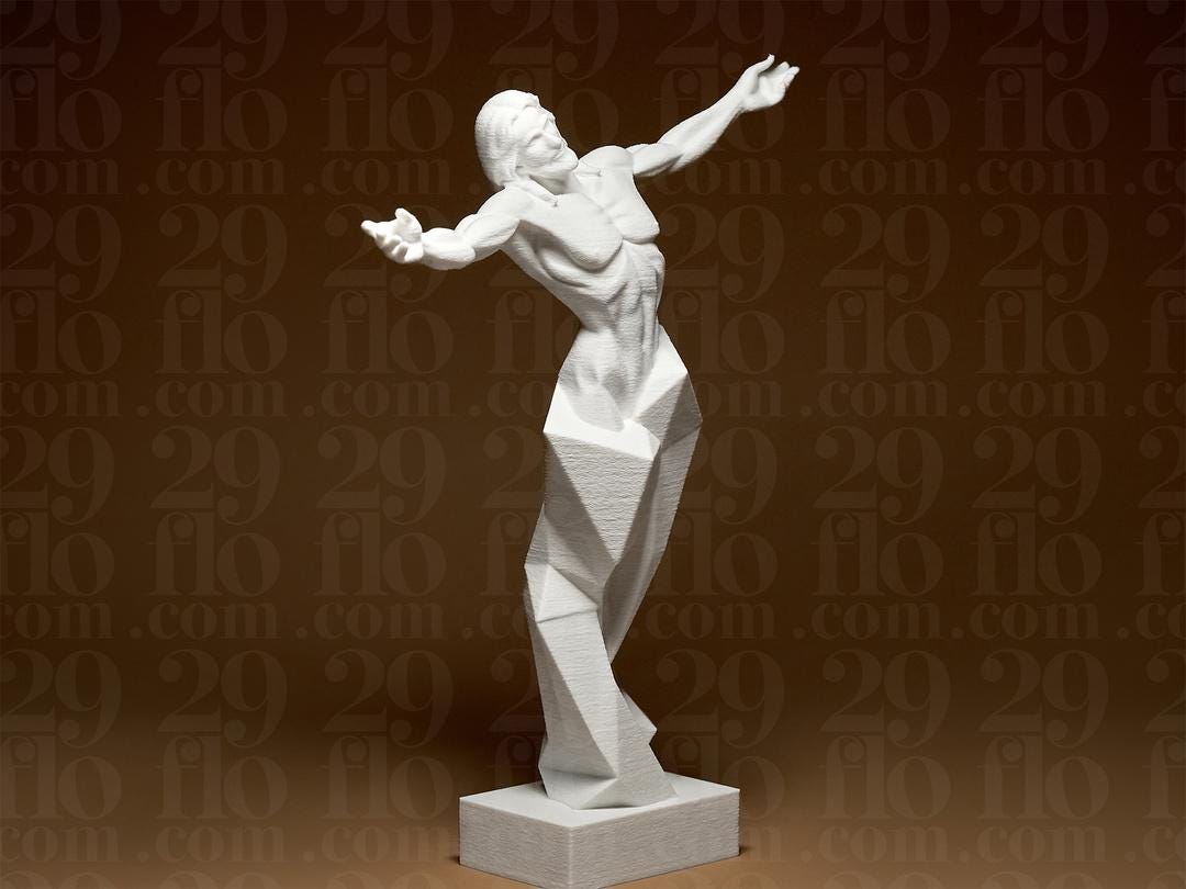 Jesus Statue Modern | Contemporary Christ Figure | Geometric Christian Decor | Religiöse Deko | Abstract Savior Sculpture | Easter Gift Fehn-factory.de