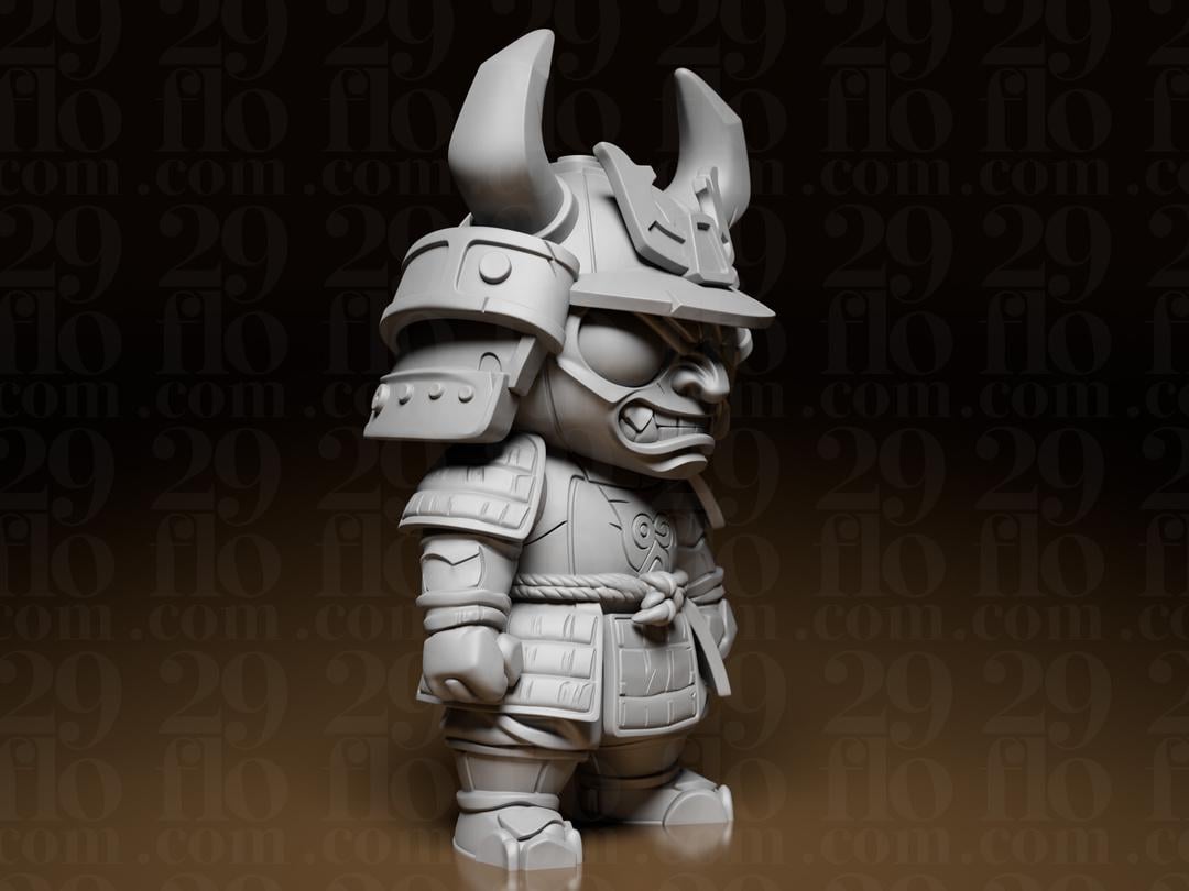 Angry Mini Samurai Figur Exklusiv | Chibi Warrior Statue | Japanese Decor | Cute Ninja Desk Toy | Gamer Gift | Anime Style Fehn-factory.de