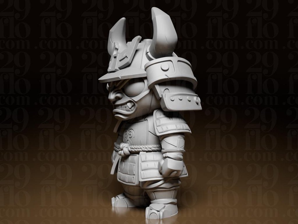 Angry Mini Samurai Figur Exklusiv | Chibi Warrior Statue | Japanese Decor | Cute Ninja Desk Toy | Gamer Gift | Anime Style Fehn-factory.de