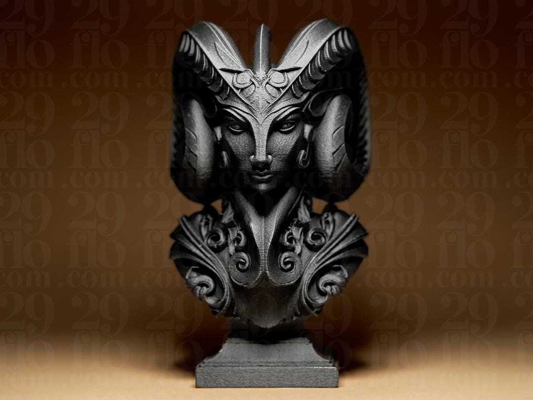 Widder Sternzeichen Figur | Aries Zodiac Statue | Fantasy Bust | Astrology Decor | The Ram Sculpture | Gothic Gift | Bronze Black Fehn-factory.de