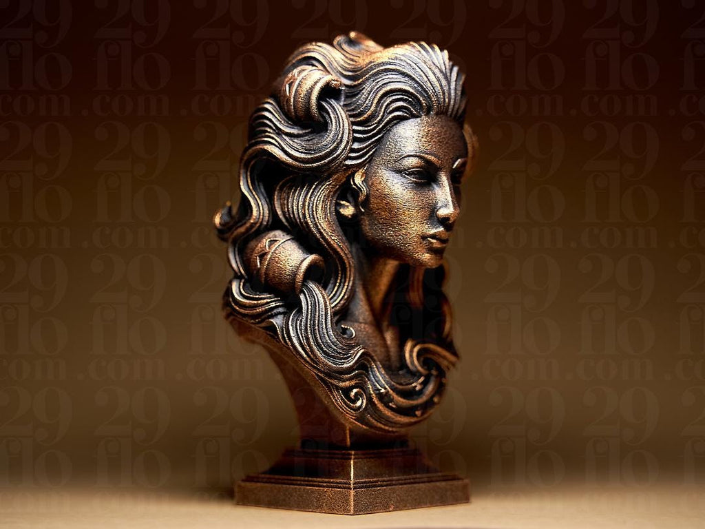 Wassermann Sternzeichen Figur | Aquarius Zodiac Statue | Fantasy Bust | Astrology Decor | Water Bearer Sculpture | Air Sign | Bronze Black Fehn-factory.de