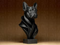 Moderne Französische Bulldogge Büste | Modern French Bulldog Bust | Frenchie Decor | Black Dog Statue | Elegant Animal Figurine Fehn-factory.de
