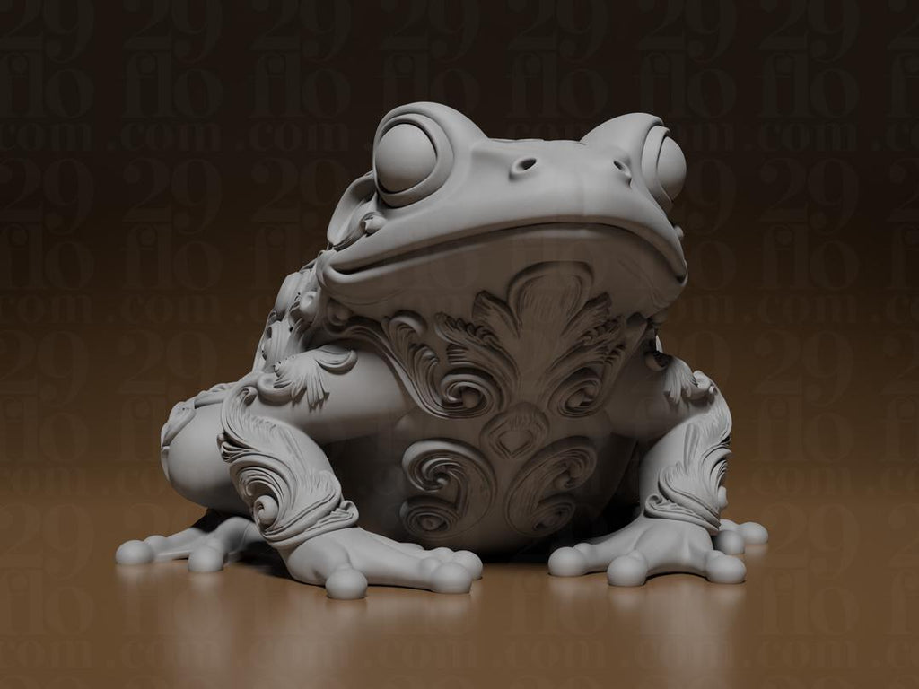 Florale Frosch Skulptur Exklusiv | Ornate Frog Statue | Mandala Amphibian Figurine | Boho Decor | Pond Animal Art | Lucky Toad Gift Fehn-factory.de