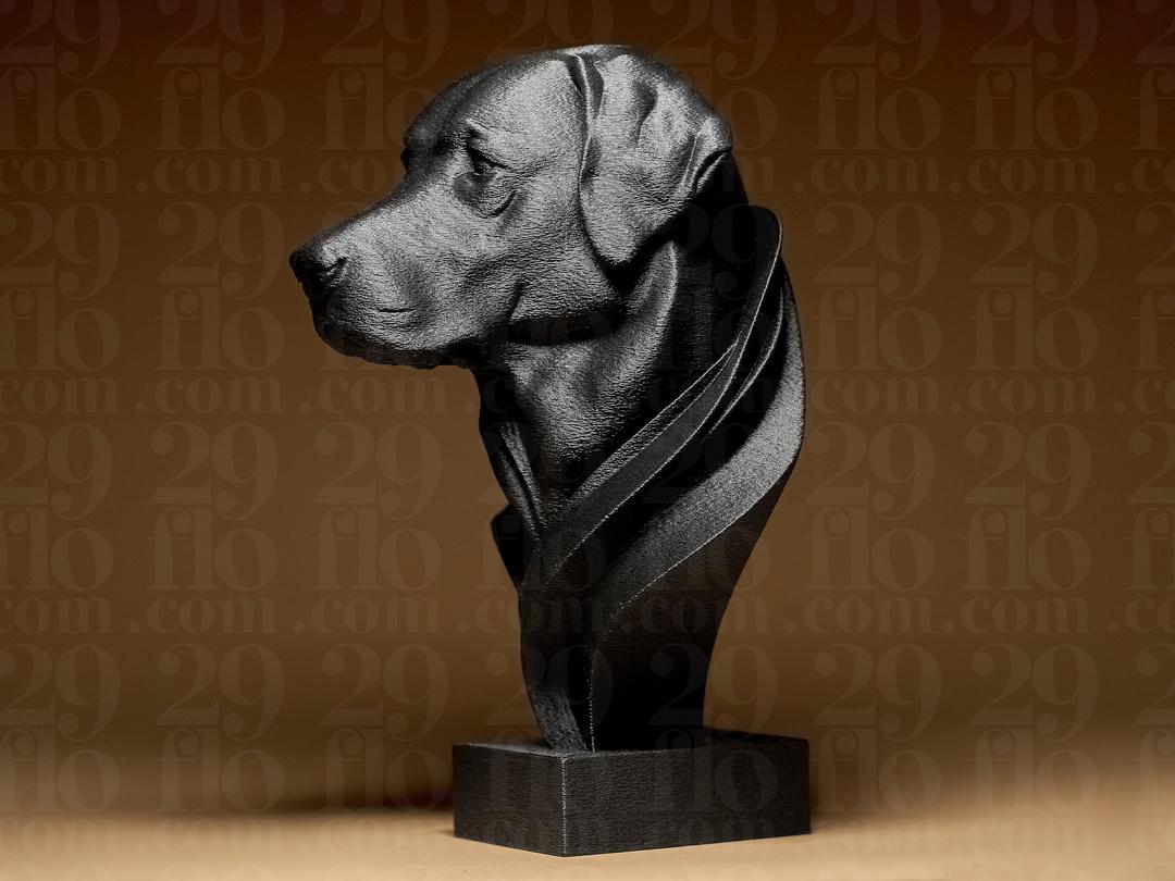 Moderne Labrador Büste | Modern Labrador Bust | Black Dog Statue | Pet Lover Gift | Elegant Animal Figurine | Hunde Deko | 3D Printed Art Fehn-factory.de