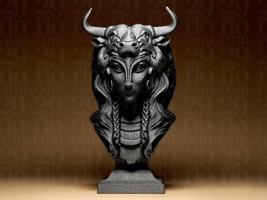 Stier Sternzeichen Figur | Taurus Zodiac Statue | Fantasy Bust | Astrology Decor | The Bull Sculpture | Gothic Gift | Bronze Black Fehn-factory.de