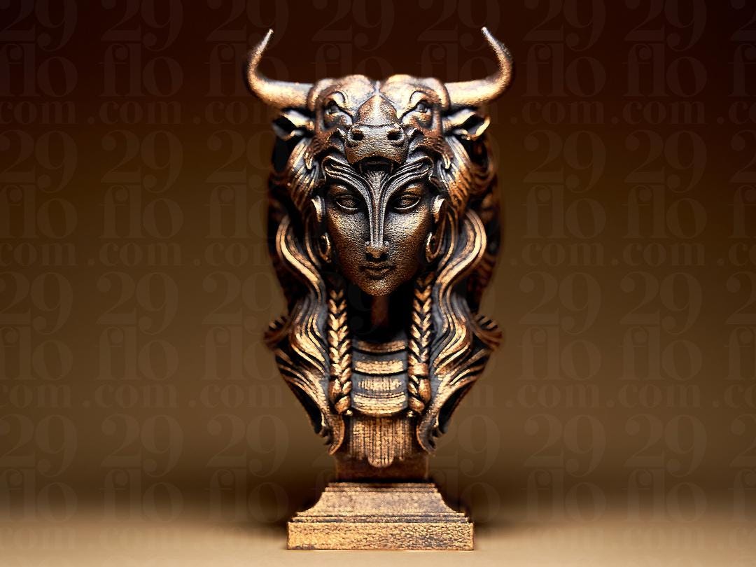 Stier Sternzeichen Figur | Taurus Zodiac Statue | Fantasy Bust | Astrology Decor | The Bull Sculpture | Gothic Gift | Bronze Black Fehn-factory.de