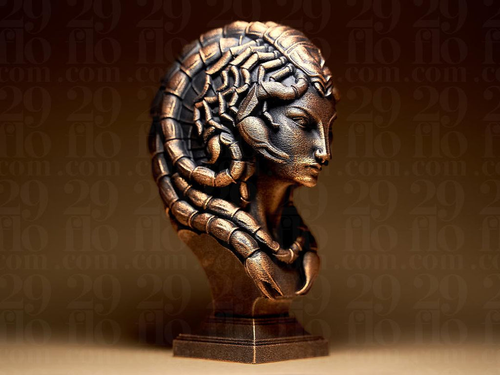 Skorpion Sternzeichen Figur | Scorpio Zodiac Statue | Fantasy Bust | Astrology Decor | The Scorpion Sculpture | Gothic Gift | Bronze Black Fehn-factory.de