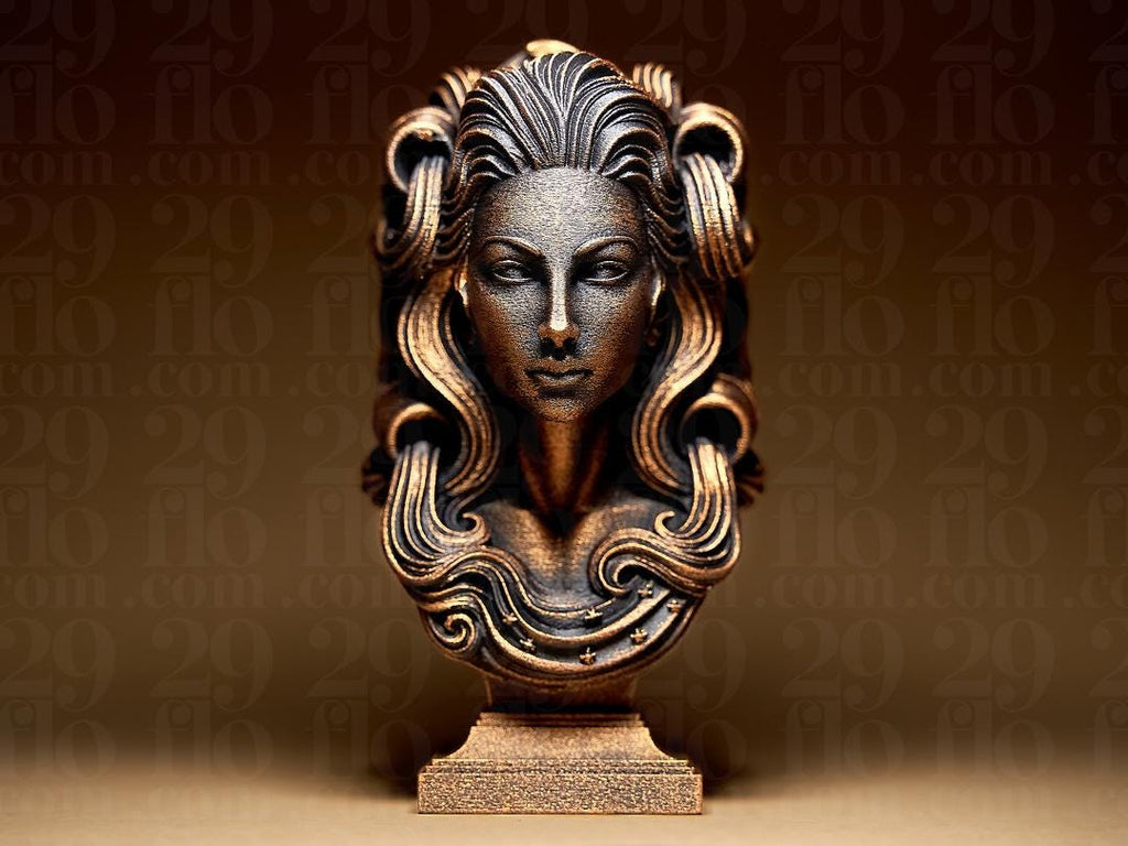 Wassermann Sternzeichen Figur | Aquarius Zodiac Statue | Fantasy Bust | Astrology Decor | Water Bearer Sculpture | Air Sign | Bronze Black Fehn-factory.de