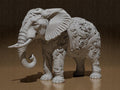 Florale Elefanten Skulptur Exklusiv | Ornate Elephant Statue | Mandala Animal Figurine | Boho Decor | Lucky Charm | Safari Art Figurine Fehn-factory.de