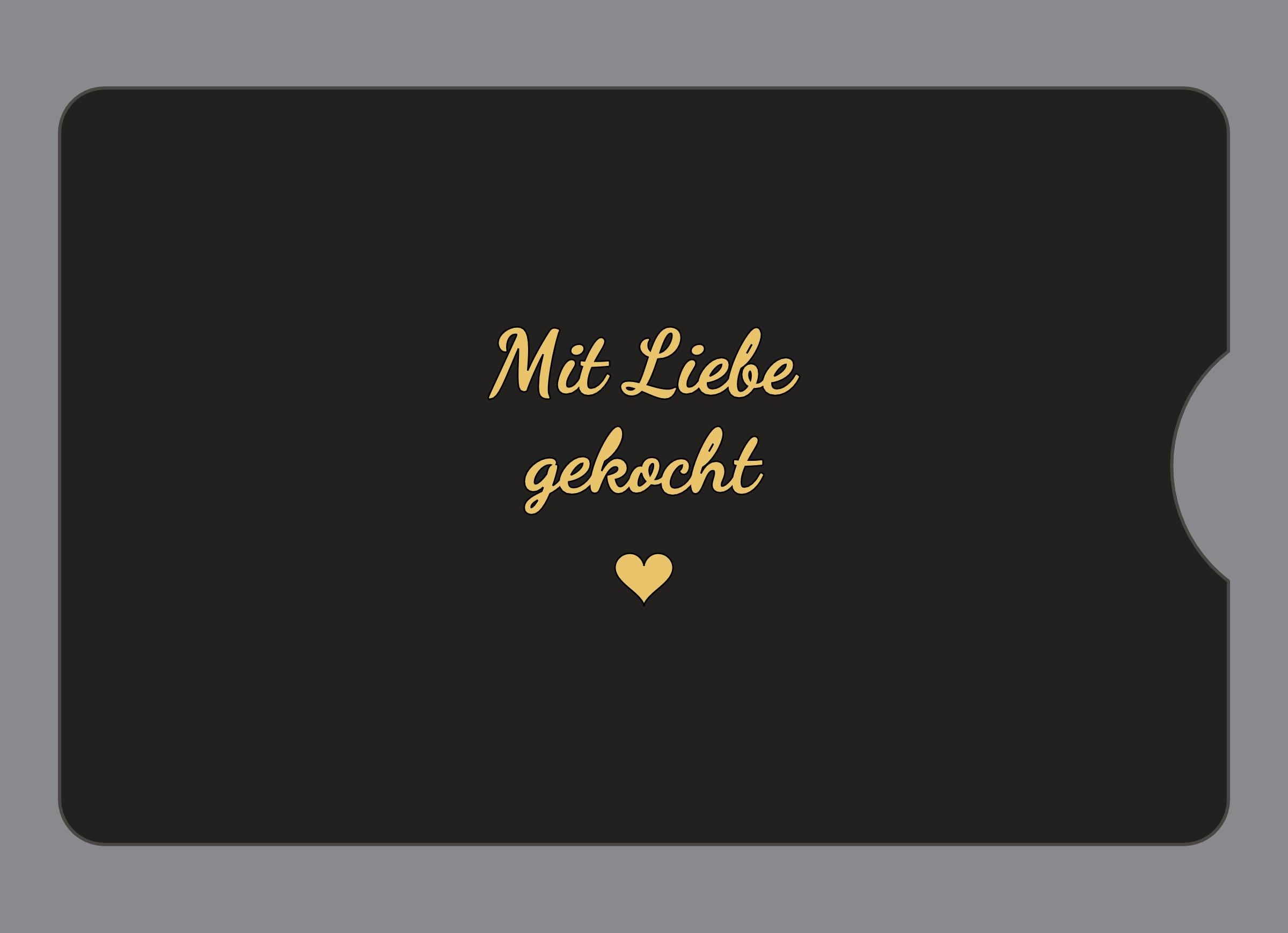 Display-Abdeckung passend für Thermomix TM6 – Mit Liebe gekocht | mehrfarbig, Wunschfarbe möglich