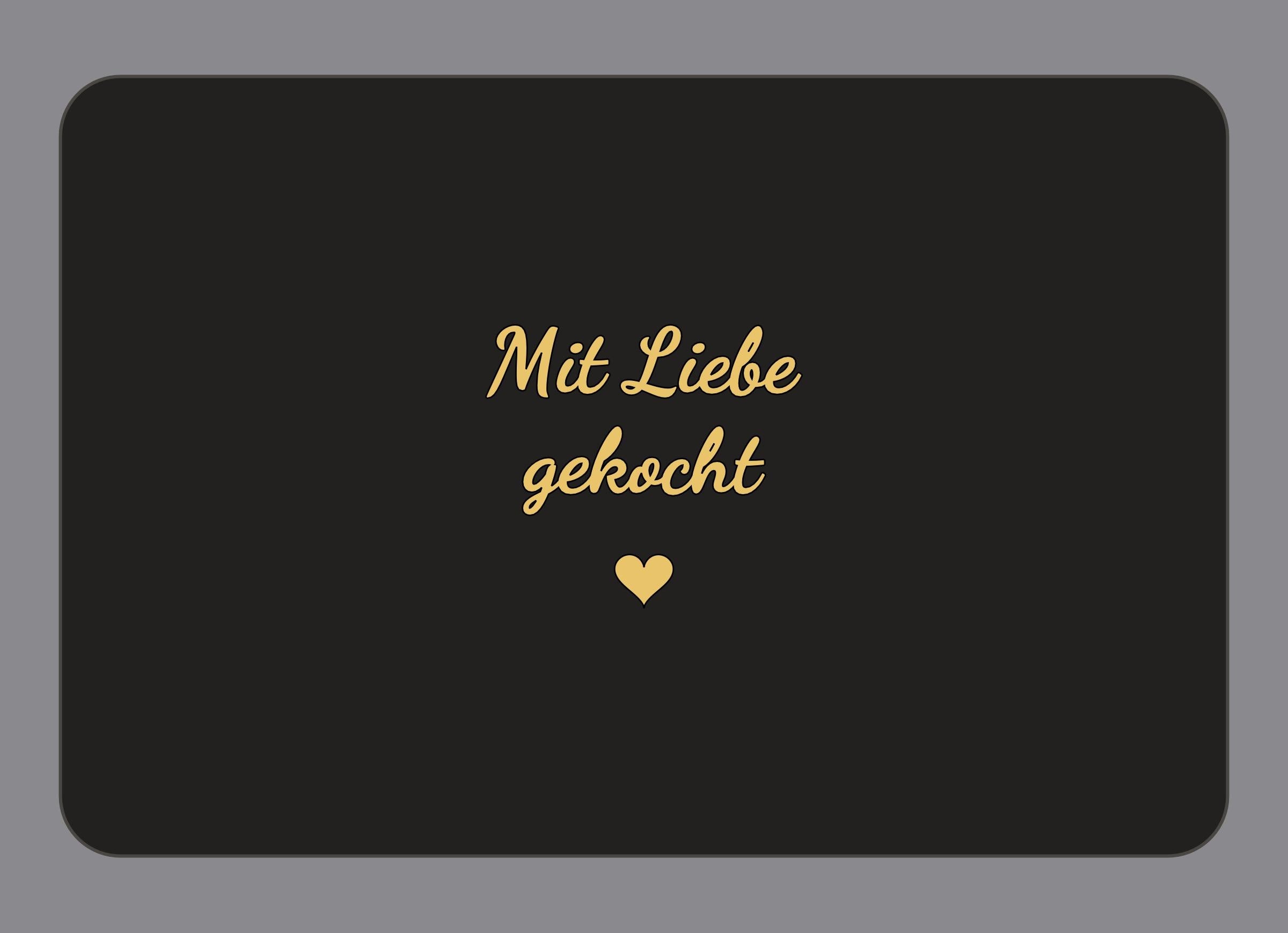 Display-Abdeckung passend für Thermomix TM7 – Mit Liebe gekocht | mehrfarbig, Wunschfarbe möglich
