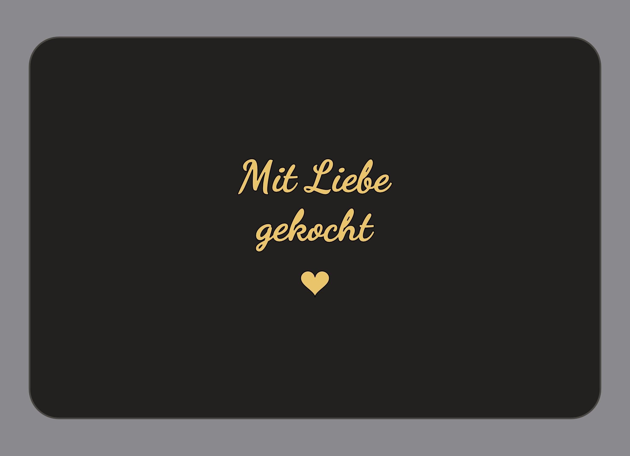 Display-Abdeckung passend für Thermomix TM6 & TM7 – Mit Liebe gekocht | mehrfarbig, Wunschfarbe möglich