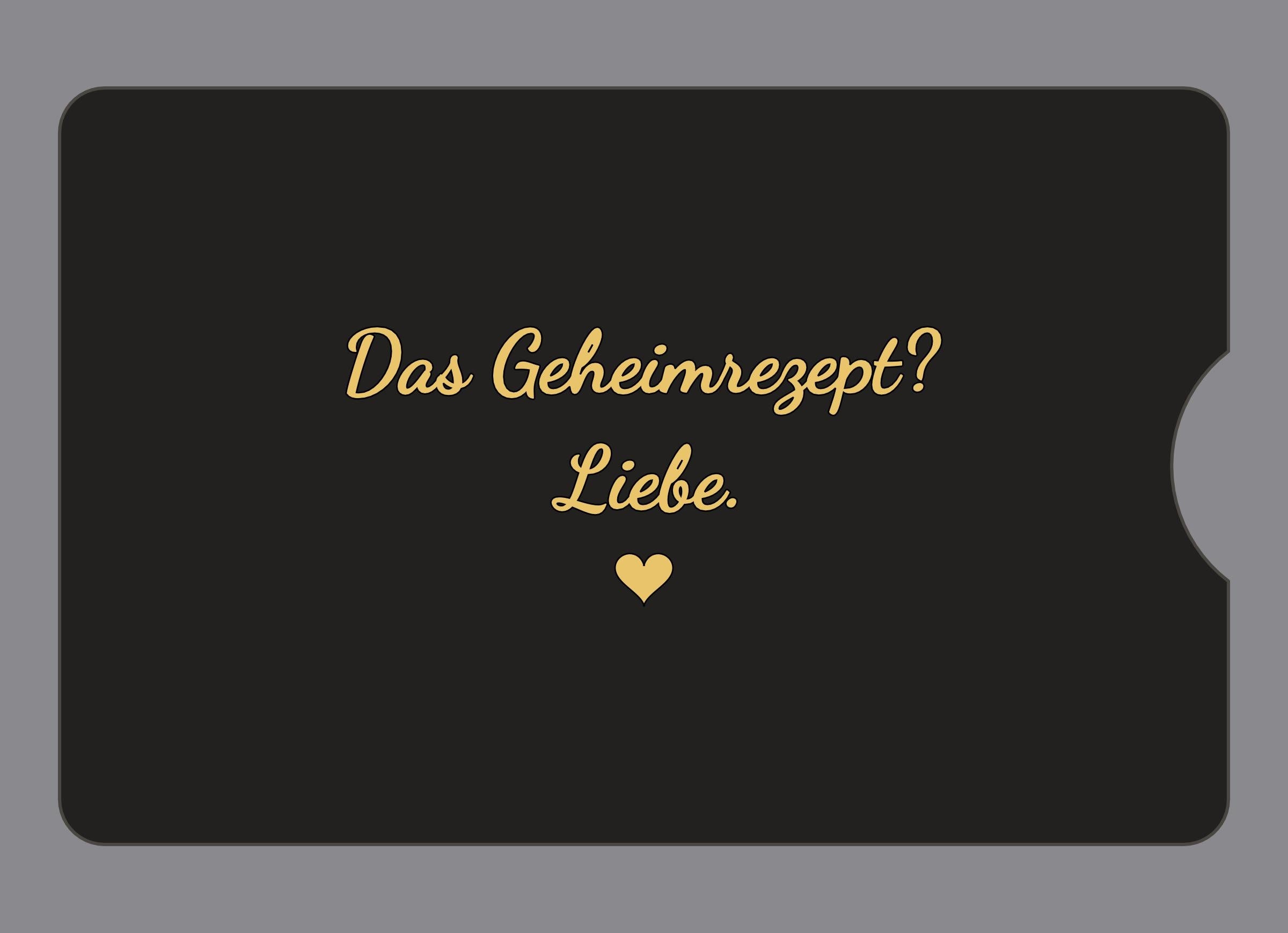 Display-Abdeckung passend für Thermomix TM6 – Das Geheimrezept? Liebe. | mehrfarbig, Wunschfarbe möglich