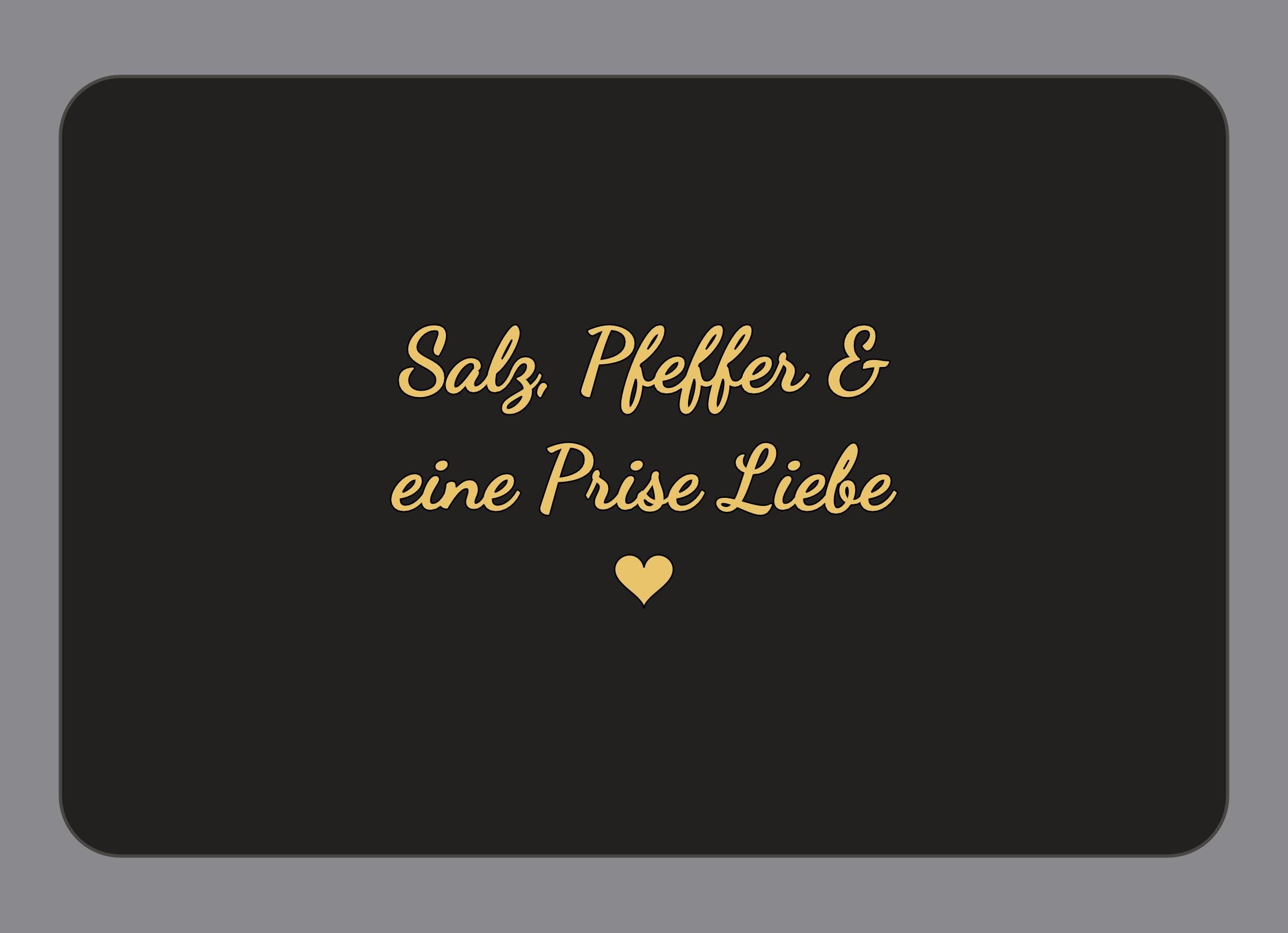 Display-Abdeckung passend für Thermomix TM7 – Salz, Pfeffer & eine Prise Liebe | mehrfarbig, Wunschfarbe möglich