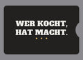 Display-Abdeckung passend für Thermomix TM6 – Wer kocht, hat Macht. | mehrfarbig, Wunschfarbe möglich