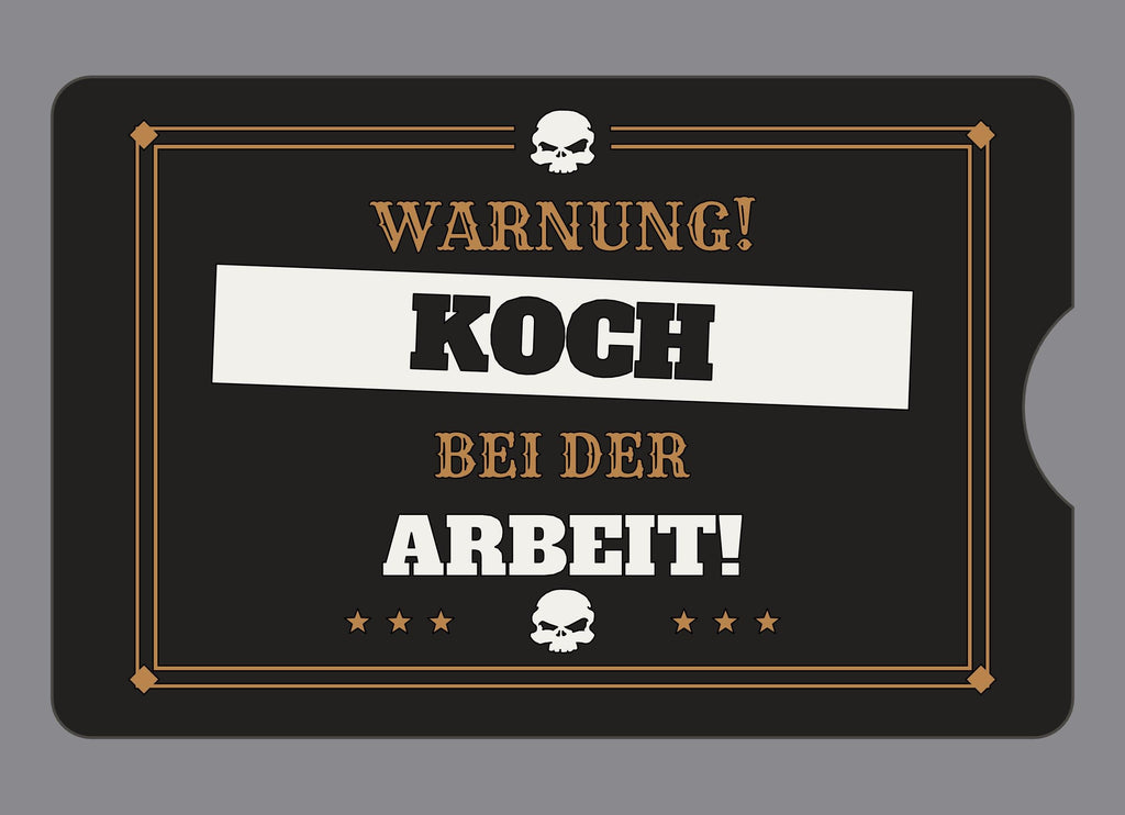 Display-Abdeckung passend für Thermomix TM6 – Warnung! Koch bei der Arbeit! | mehrfarbig, Wunschfarbe möglich