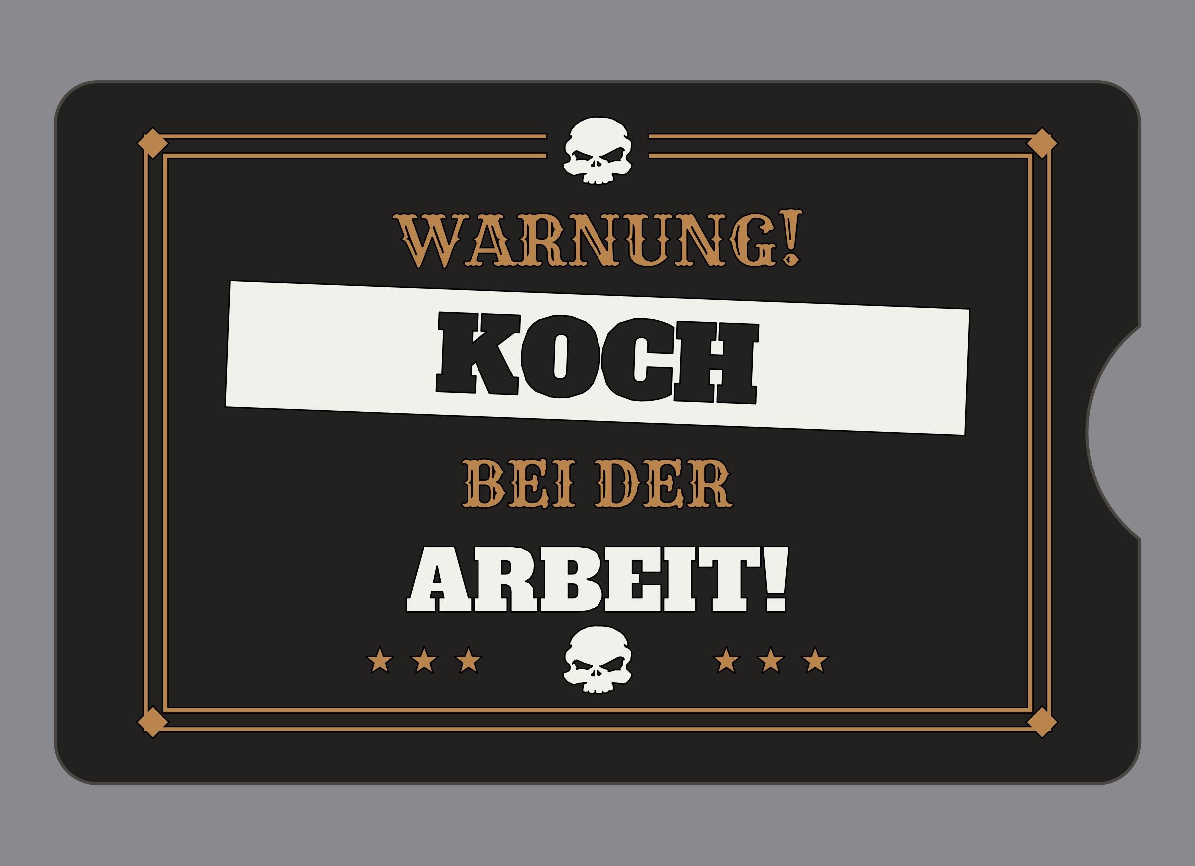 Display-Abdeckung passend für Thermomix TM6 – Warnung! Koch bei der Arbeit! | mehrfarbig, Wunschfarbe möglich