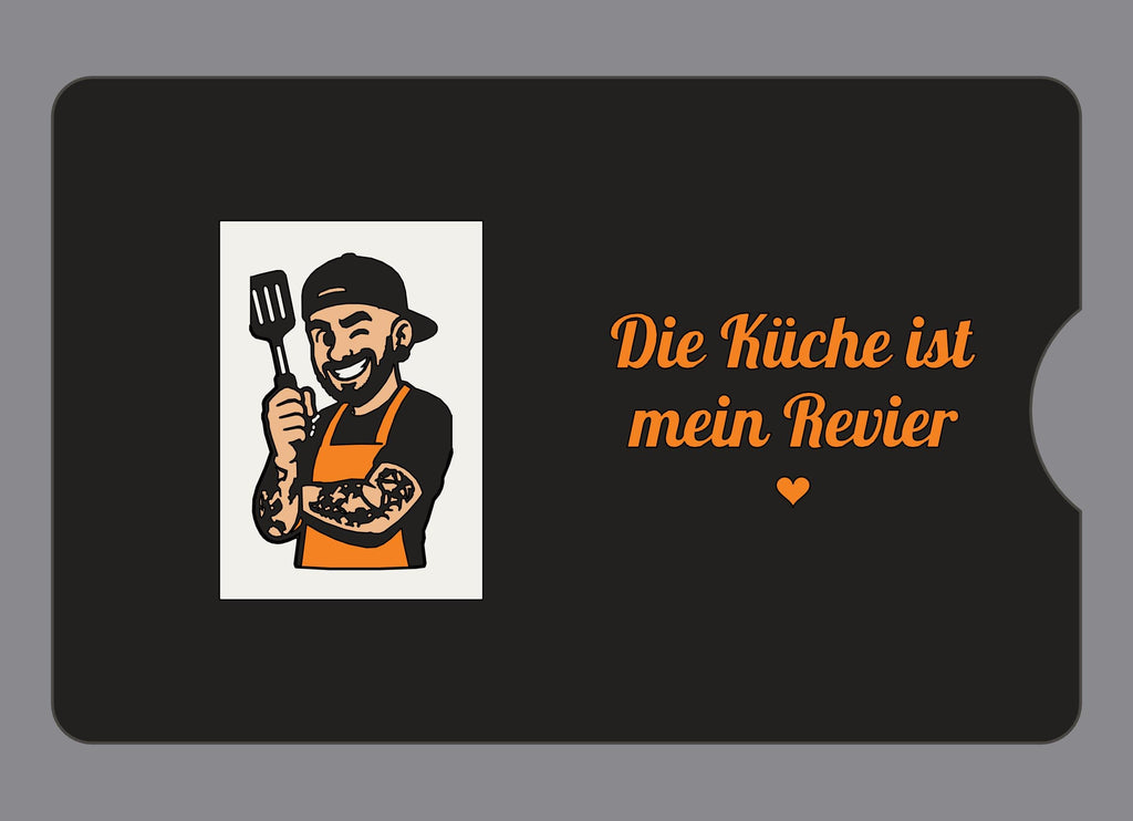 Display-Abdeckung passend für Thermomix TM6 – Die Küche ist mein Revier | mehrfarbig, Wunschfarbe möglich