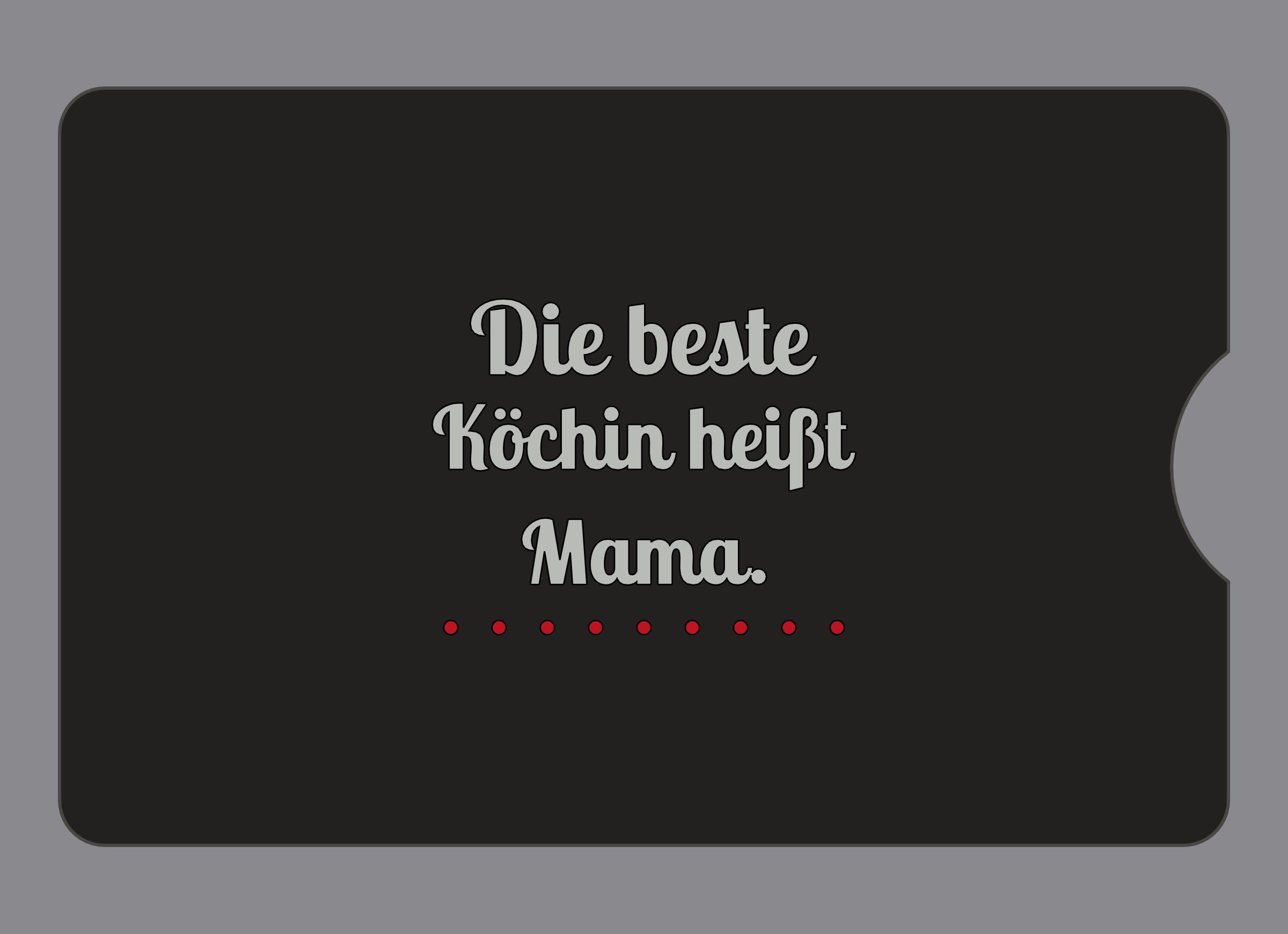 Display-Abdeckung passend für Thermomix TM6 – Die beste Köchin heißt Mama. | mehrfarbig, Wunschfarbe möglich