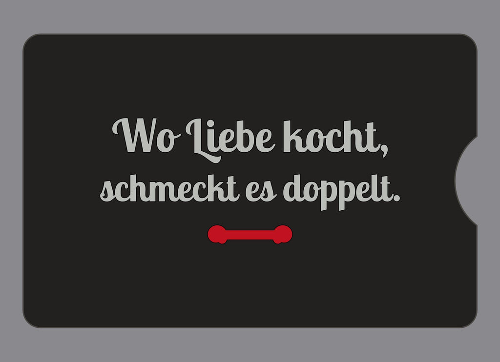 Display-Abdeckung passend für Thermomix TM6 – Wo Liebe kocht, schmeckt es doppelt. | mehrfarbig, Wunschfarbe möglich