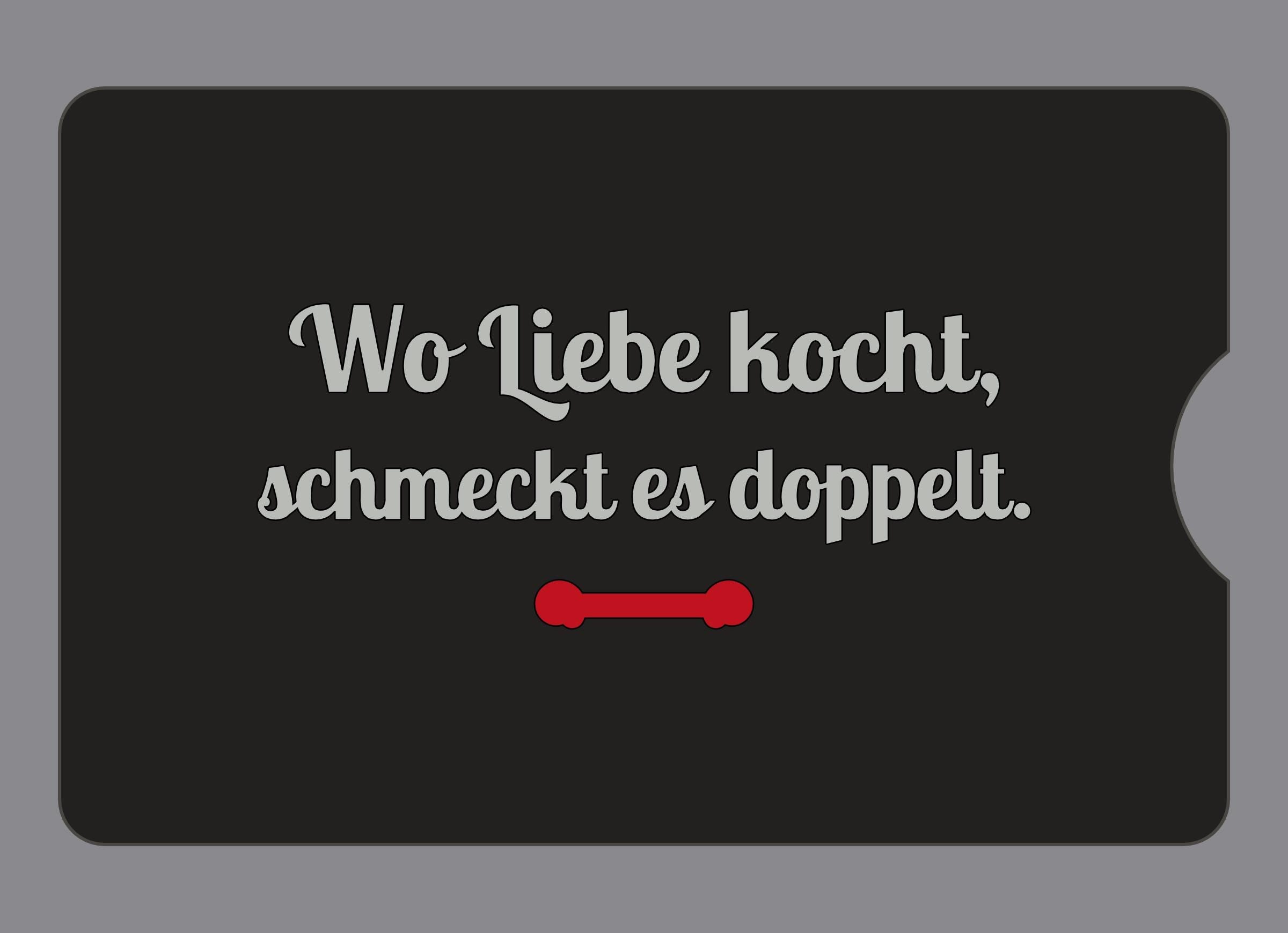 Display-Abdeckung passend für Thermomix TM6 – Wo Liebe kocht, schmeckt es doppelt. | mehrfarbig, Wunschfarbe möglich