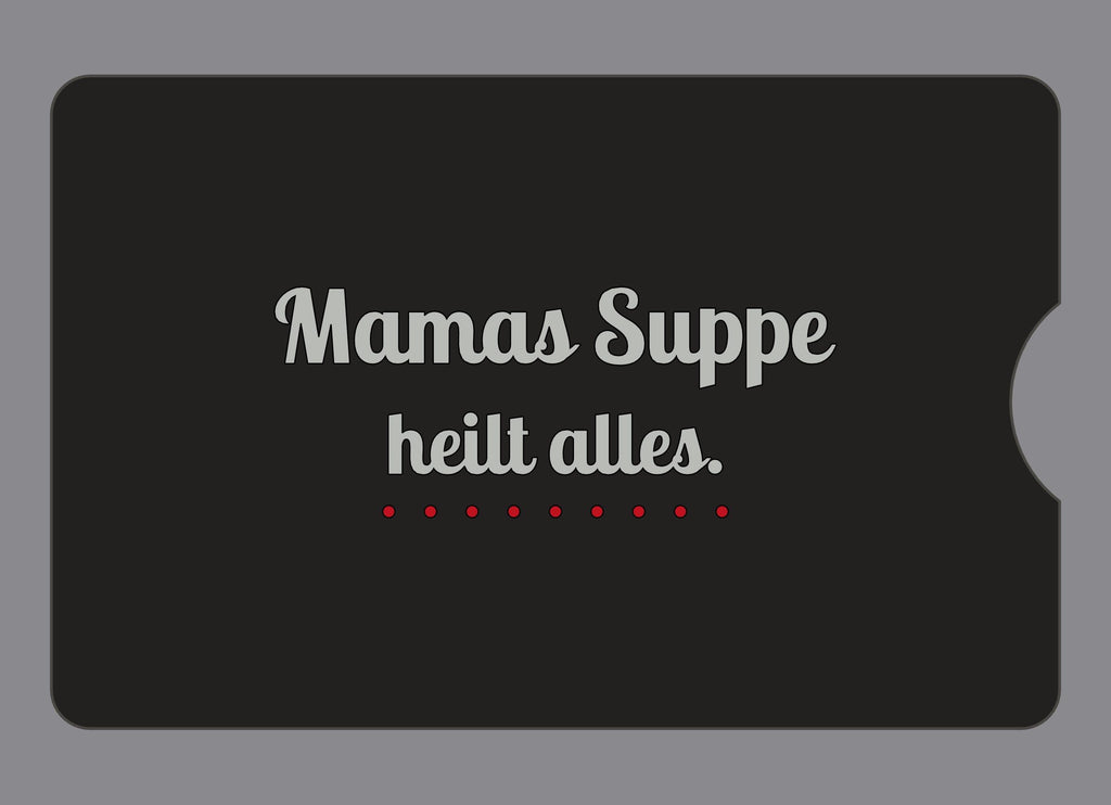 Display-Abdeckung passend für Thermomix TM6 – Mamas Suppe heilt alles. | mehrfarbig, Wunschfarbe möglich