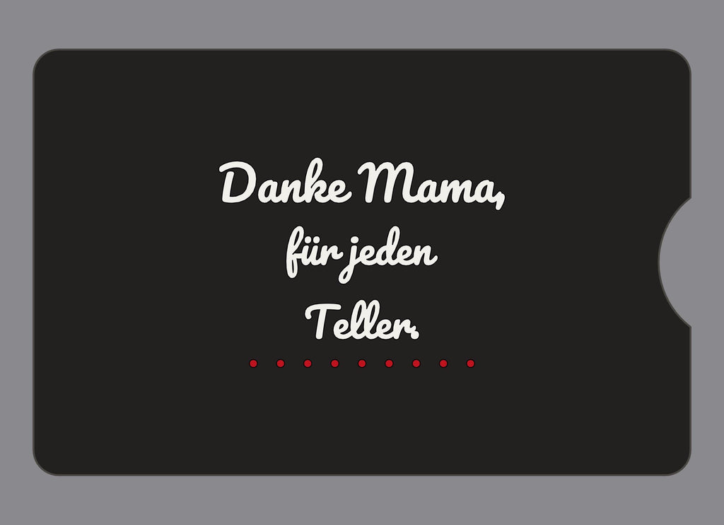 Display-Abdeckung passend für Thermomix TM6 – Danke Mama, für jeden Teller. | mehrfarbig, Wunschfarbe möglich