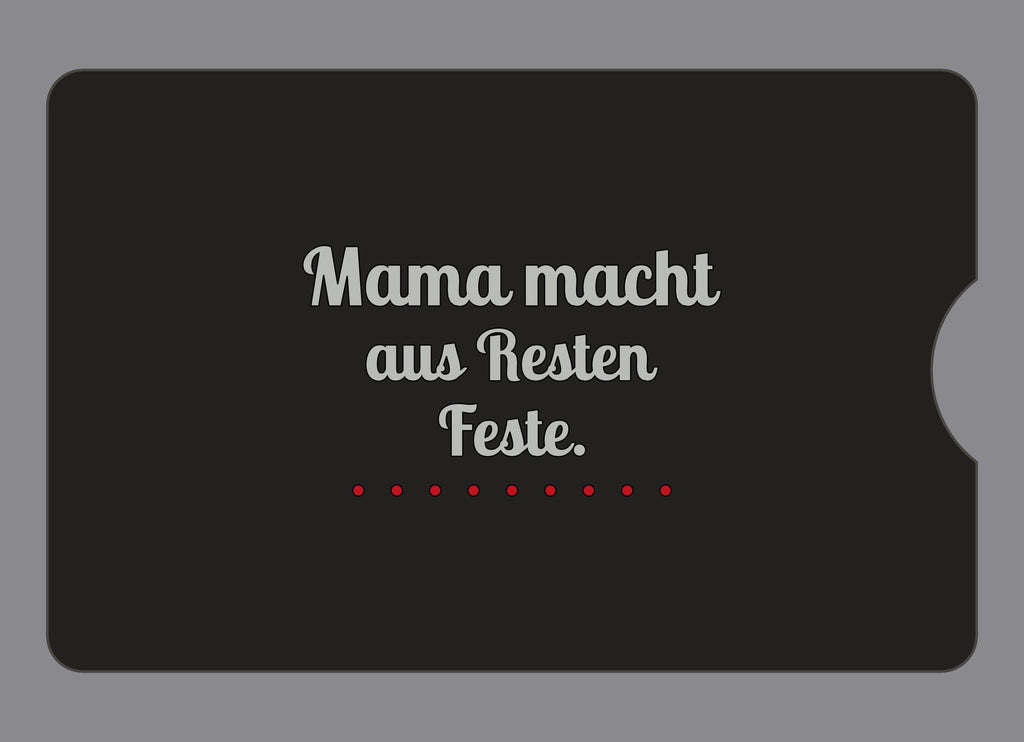 Display-Abdeckung passend für Thermomix TM6 – Mama macht aus Resten Feste. | mehrfarbig, Wunschfarbe möglich