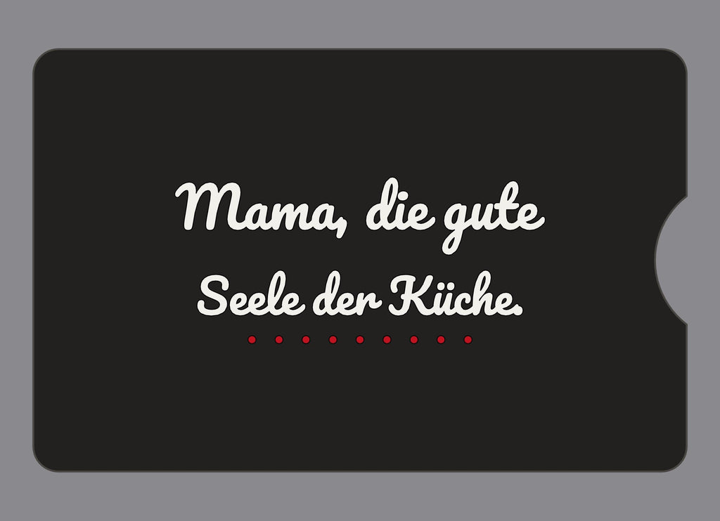 Display-Abdeckung passend für Thermomix TM6 – Mama, die gute Seele der Küche. | mehrfarbig, Wunschfarbe möglich