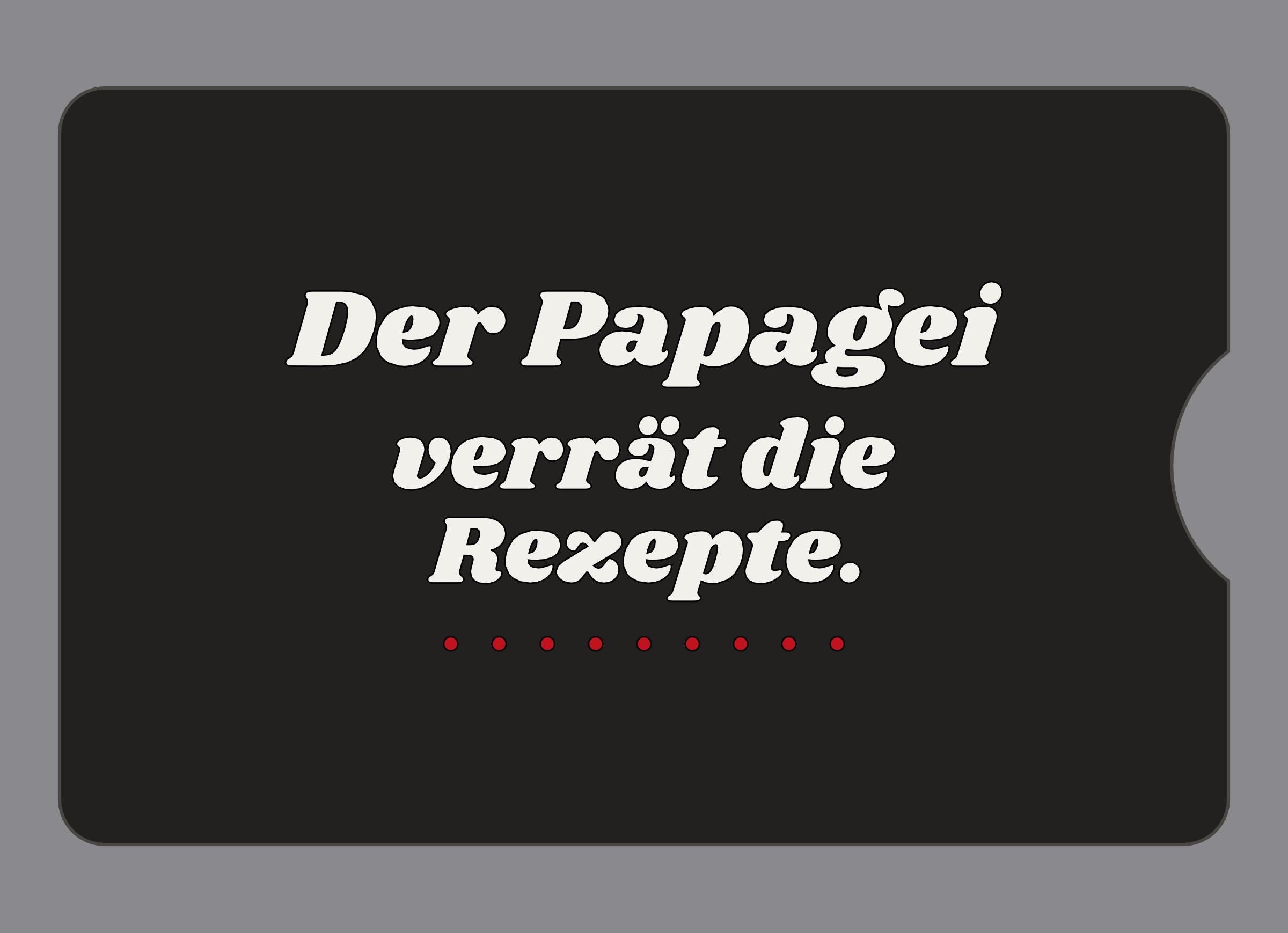 Display-Abdeckung passend für Thermomix TM6 – Der Papagei verrät die Rezepte. | mehrfarbig, Wunschfarbe möglich