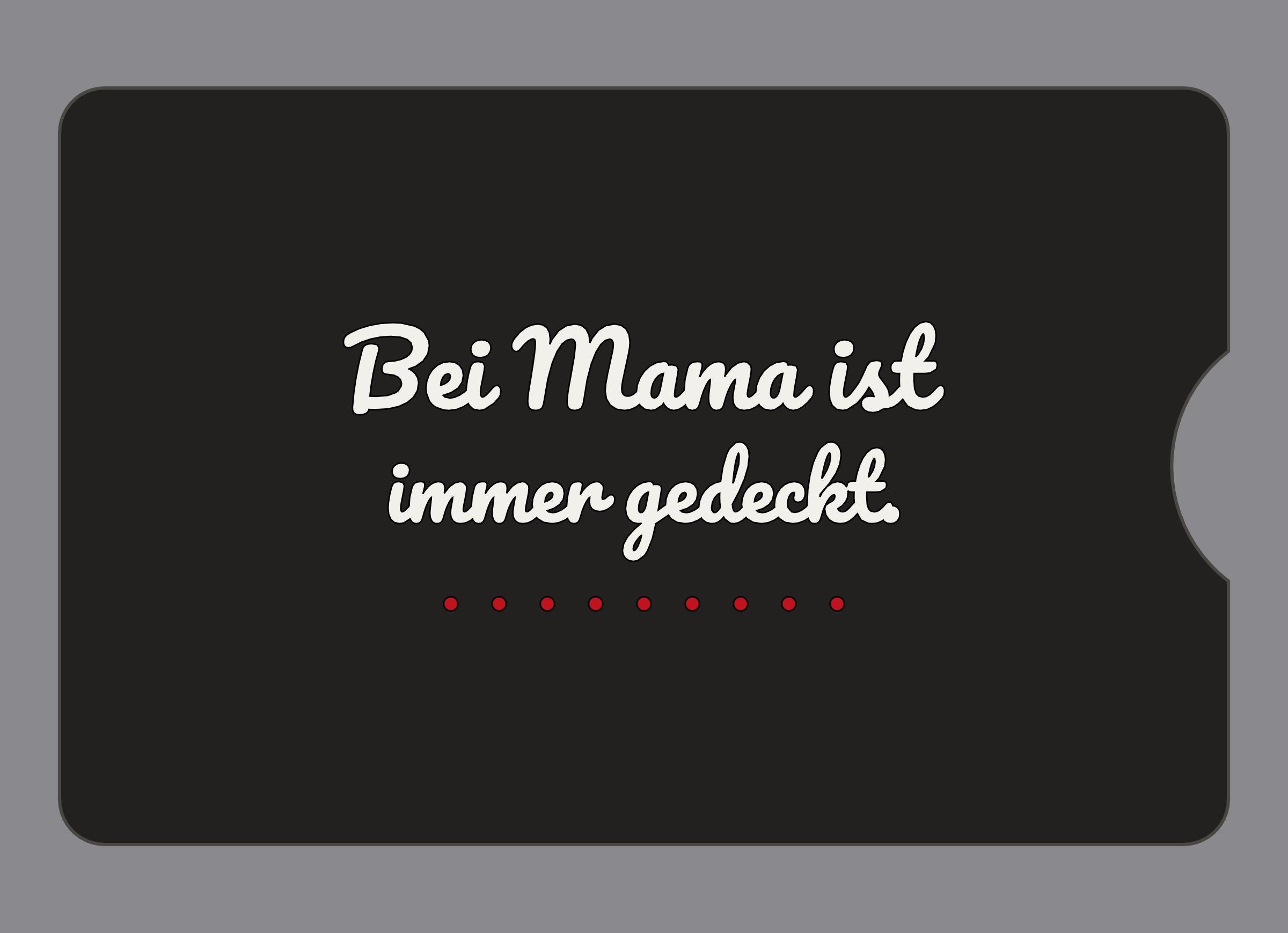 Display-Abdeckung passend für Thermomix TM6 – Bei Mama ist immer gedeckt. | mehrfarbig, Wunschfarbe möglich