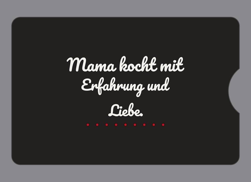 Display-Abdeckung passend für Thermomix TM6 – Mama kocht mit Erfahrung und Liebe. | mehrfarbig, Wunschfarbe möglich