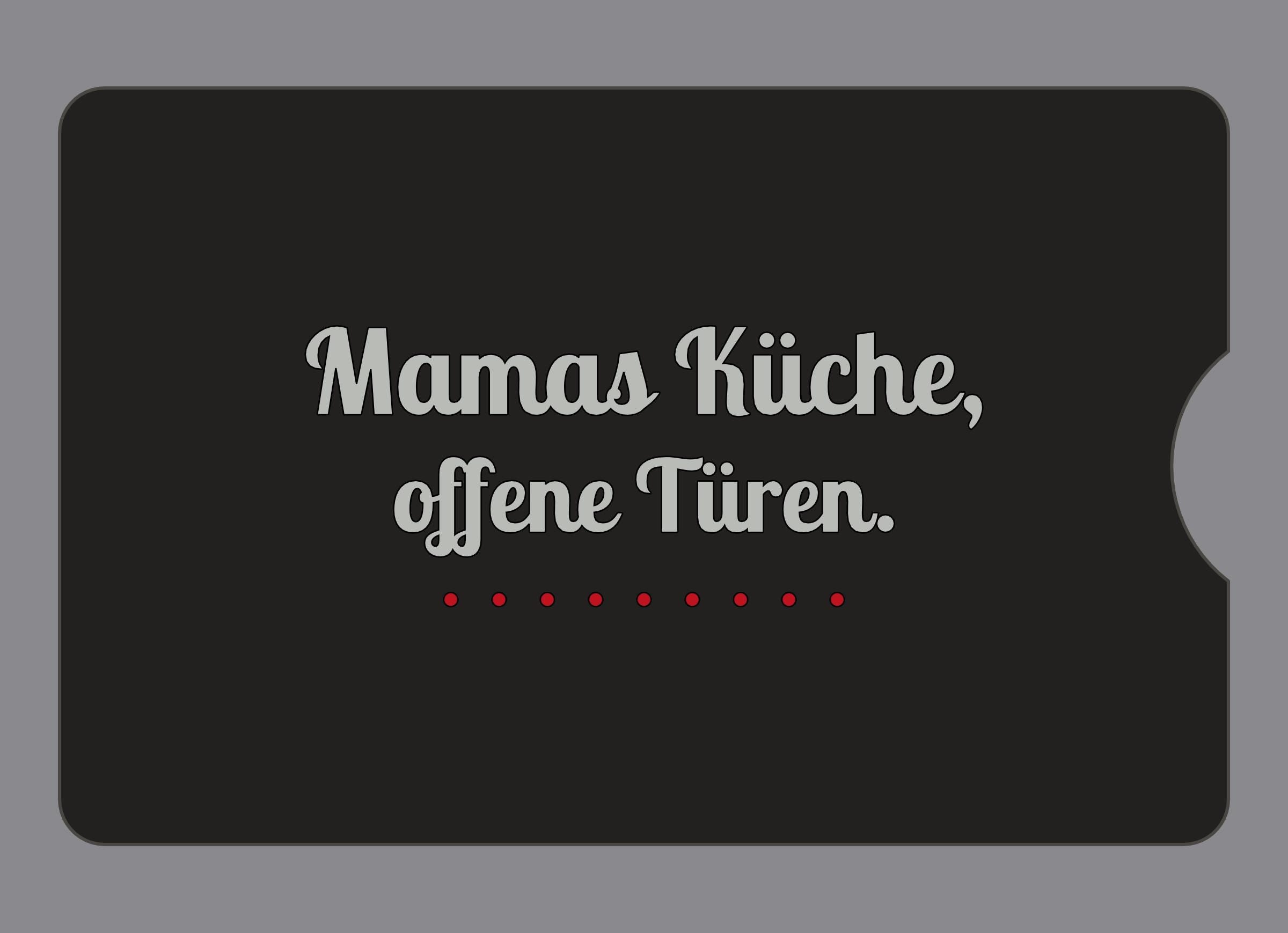 Display-Abdeckung passend für Thermomix TM6 – Mamas Küche, offene Türen. | mehrfarbig, Wunschfarbe möglich
