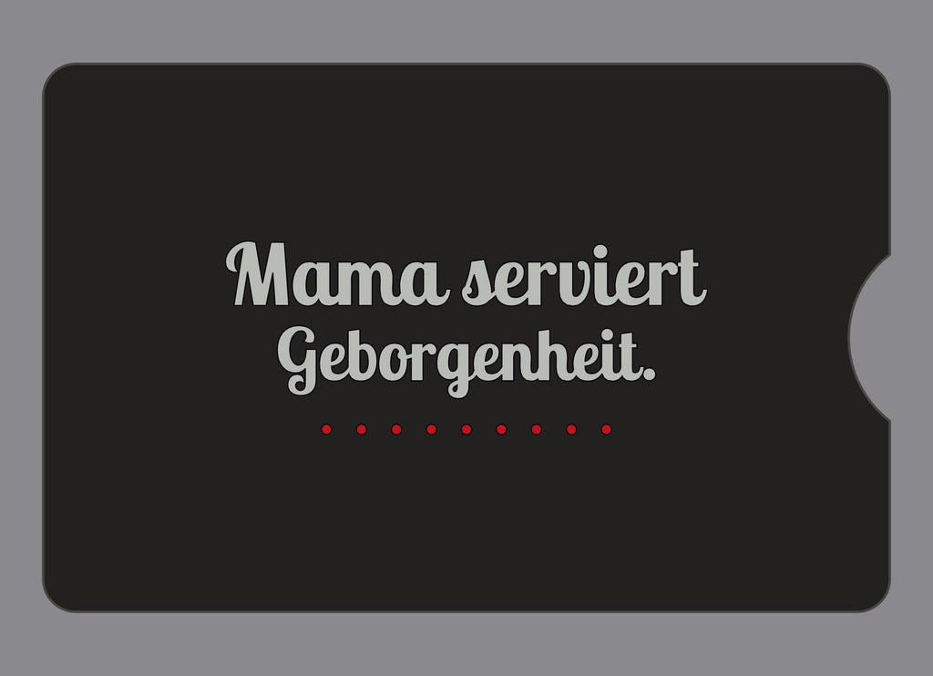Display-Abdeckung passend für Thermomix TM6 – Mama serviert Geborgenheit. | mehrfarbig, Wunschfarbe möglich