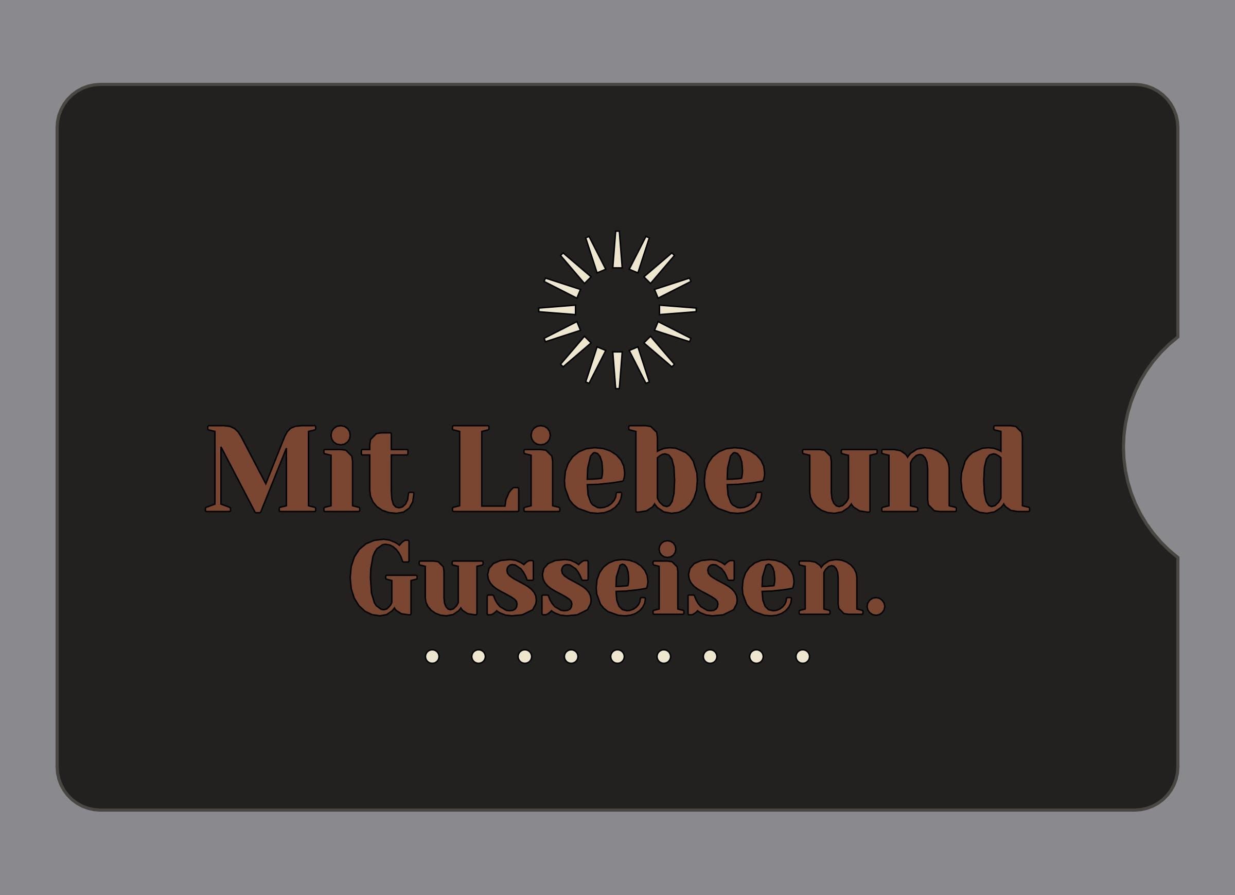 Display-Abdeckung passend für Thermomix TM6 – Mit Liebe und Gusseisen. | mehrfarbig, Wunschfarbe möglich