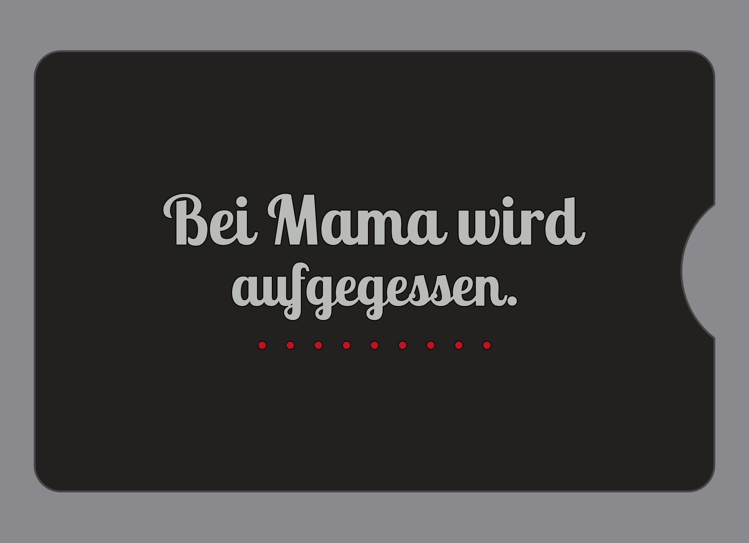 Display-Abdeckung passend für Thermomix TM6 – Bei Mama wird aufgegessen. | mehrfarbig, Wunschfarbe möglich