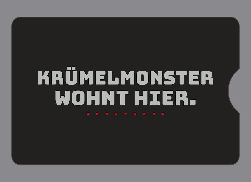 Display-Abdeckung passend für Thermomix TM6 – Krümelmonster wohnt hier. | mehrfarbig, Wunschfarbe möglich